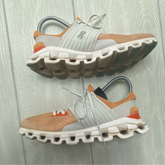 On Cloud Women's Cloudswift Copper & Frost White, Orange & Gray Sneakers Size 9 - Picture 10 of 13